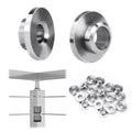 20Pack Cable Railing Kit 1/8 5/32 3/16 Wheel Protective Protector Sleeves for PT1 Metal Posts Wire Rope Level Deck Washer Insert Plug T316 Stainless Steel CR90, CP3 Pack of 2 J121449