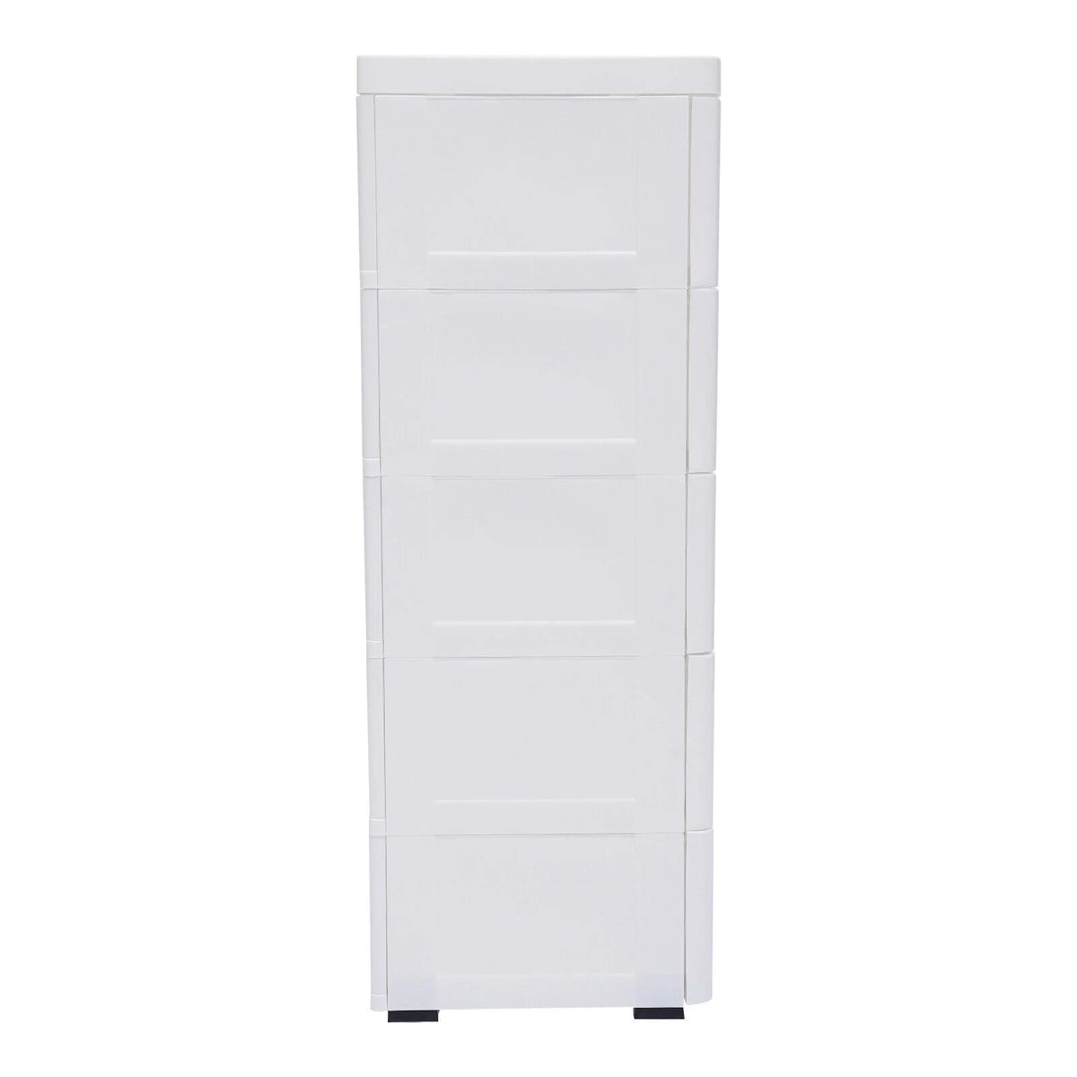 White 5 Drawers Plastic Dresser U102