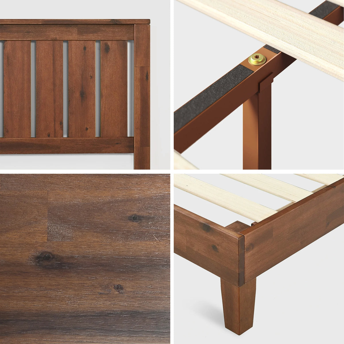 Queen Wood Platform Bed Frame with Headboard X864