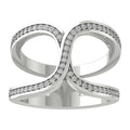 14K White Gold Lab Grown Diamond Band Ring Size 5 F613