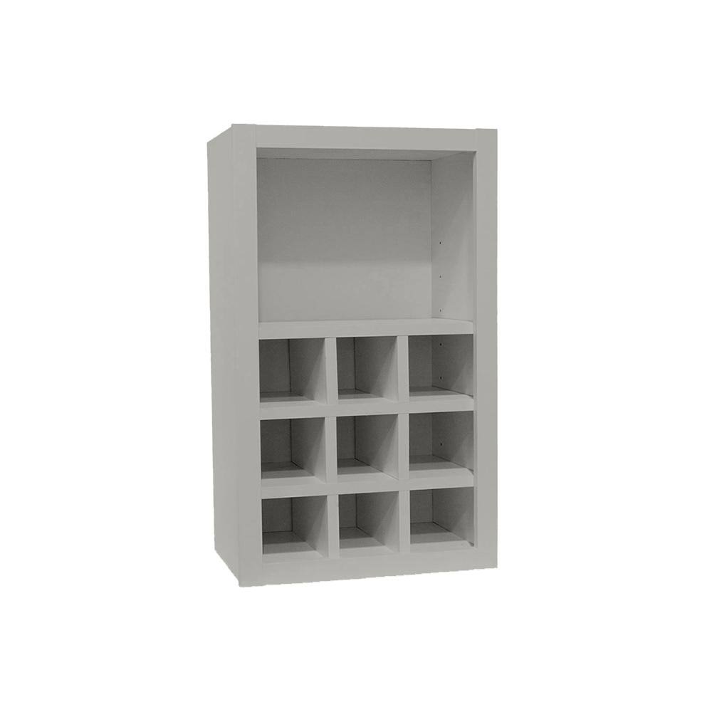 Shaker Assembled 18x30x12 in. Wall Kitchen Cabinet with Shelves and Dividers in Dove Gray Q788442