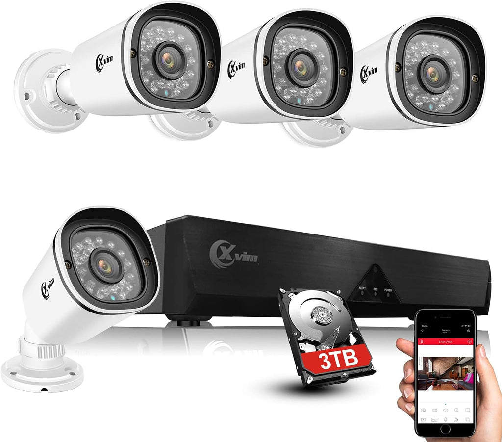 5MP POE Security Camera System with 8CH NVR and 3TB HDD H8047