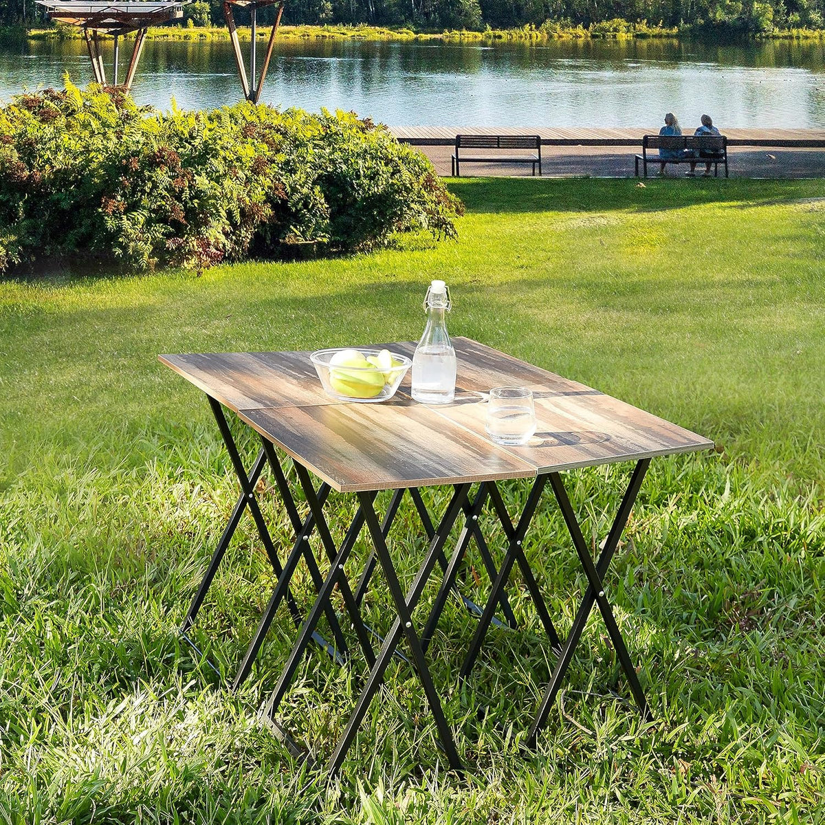 Set of 4 Folding Tv Tray Table A571465