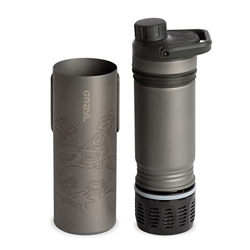 16.9 oz Titanium Water Purifier Filter Bottle W13364