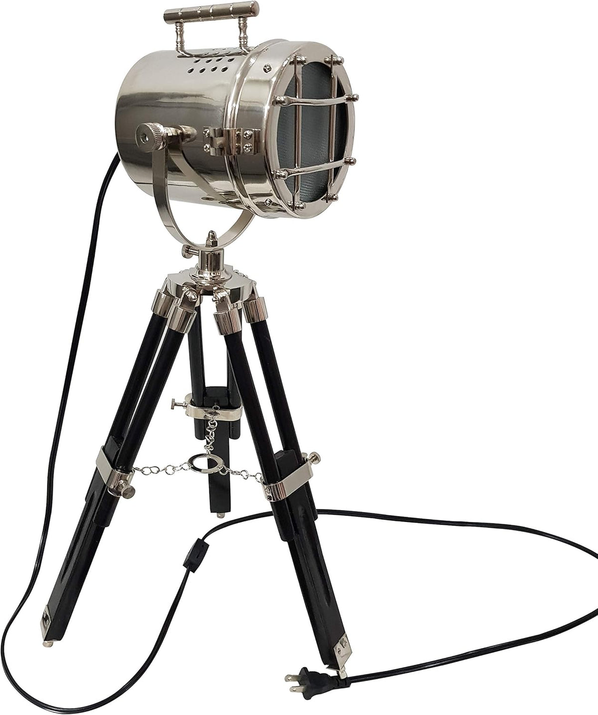Silver Finish Standing Desk Lamp with Adjustable Tripod LED I760
