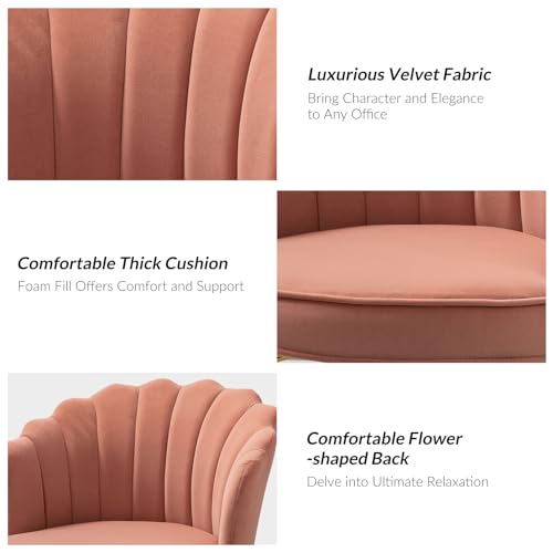 Teal Velvet Upholstered Desk Chair D964972