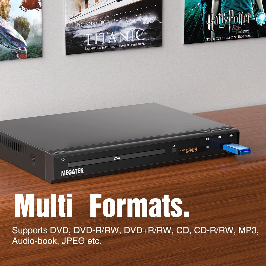 Region-Free DVD Player with HDMI, USB Port, Metal Casing, Remote N9248