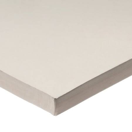 White Silicone Rubber Sheet, 12x22L x 36x22W x 1/2x22 Thick, 50A E491