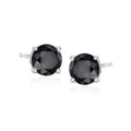 Black Diamond Stud Earrings in Sterling Silver X64821