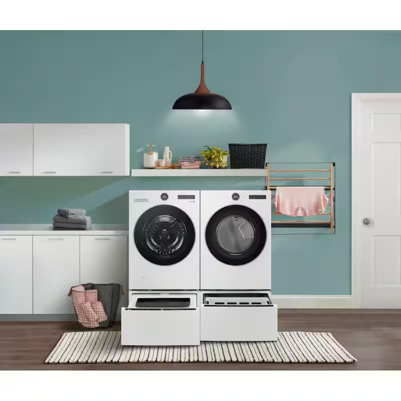 Laundry Pedestal Washer with Slim DD Motor in White C2053