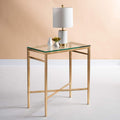 Antique Gold Glass Side Table J22257