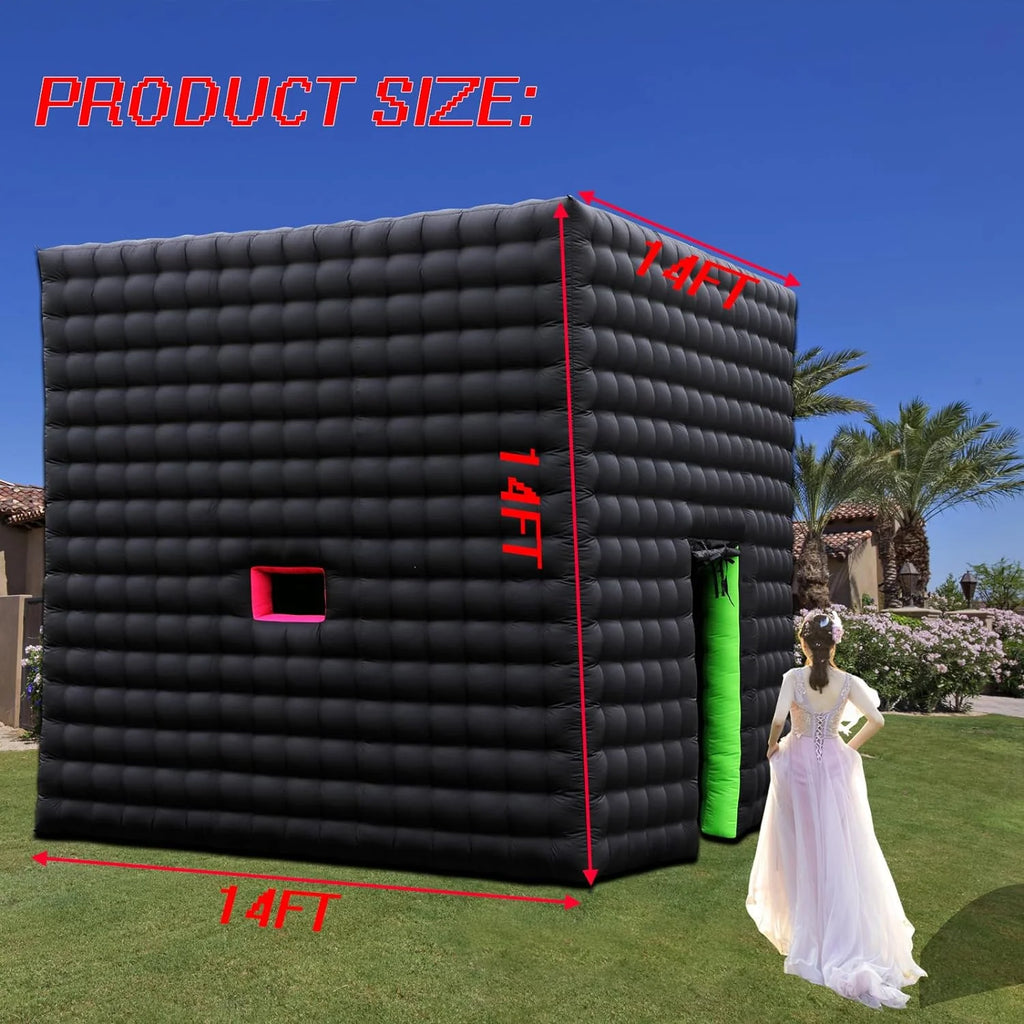 Large Black Inflatable Cube Tent 14x14x14Ft H59870