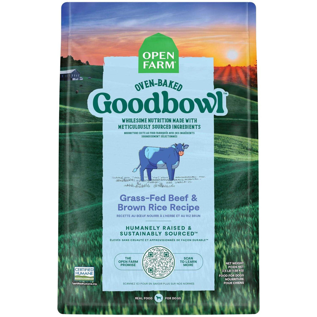 Grass Fed Beef Brown Rice Recipe Dog Food P3481