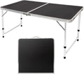 Black 4 Ft Aluminum Folding Camping Table O61065