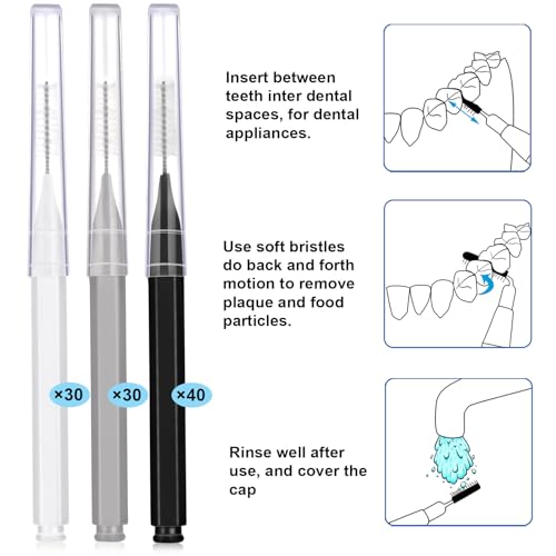 Black 50 Pieces Interdental Brush Toothpick H819994