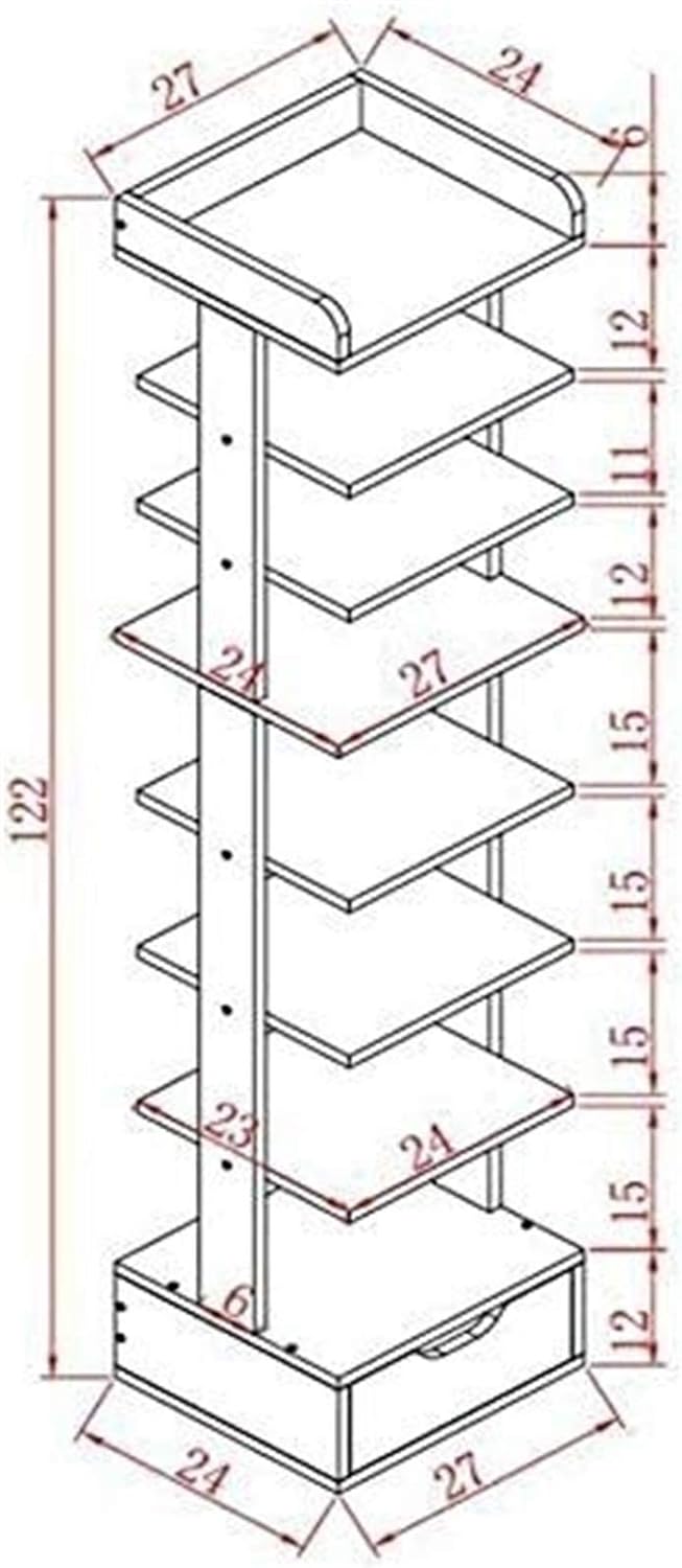 Tall Narrow Shoe Cabinet with Adjustable Shelf and Drawer A895787
