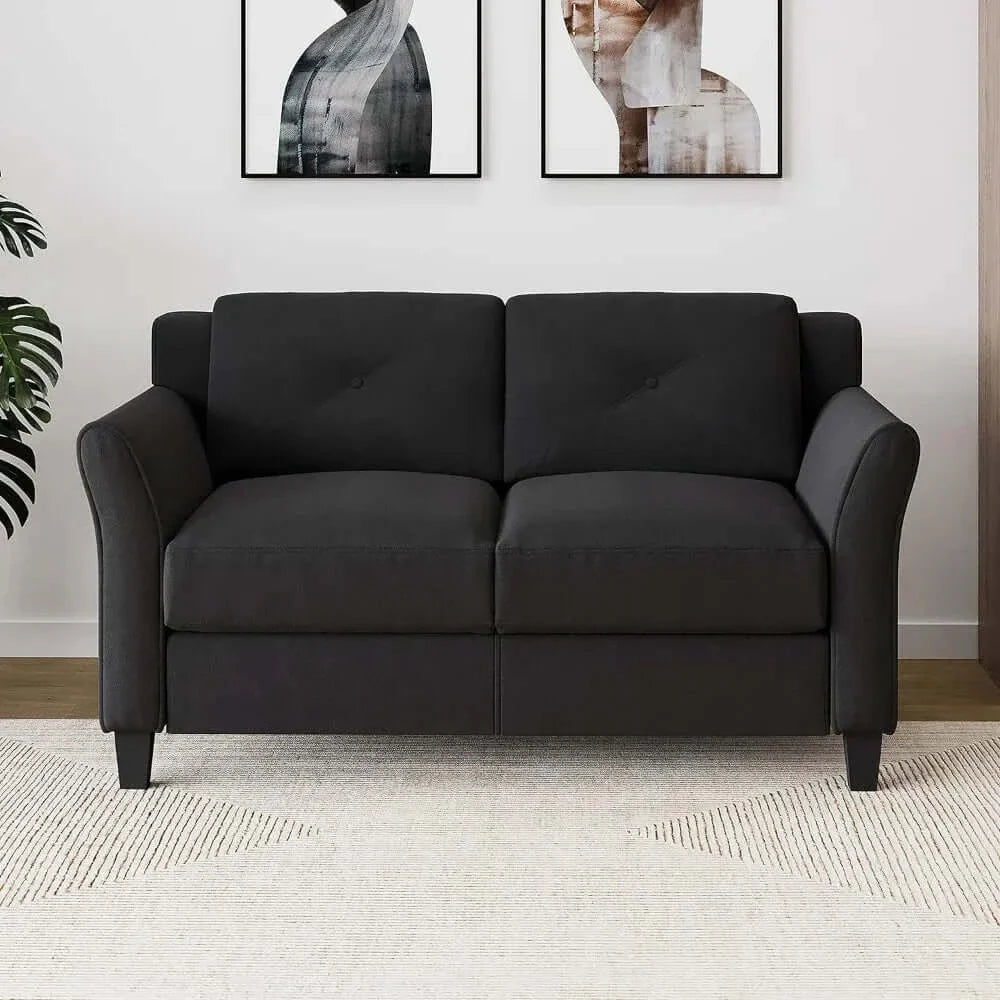 Black 2-Seater Sofa A116