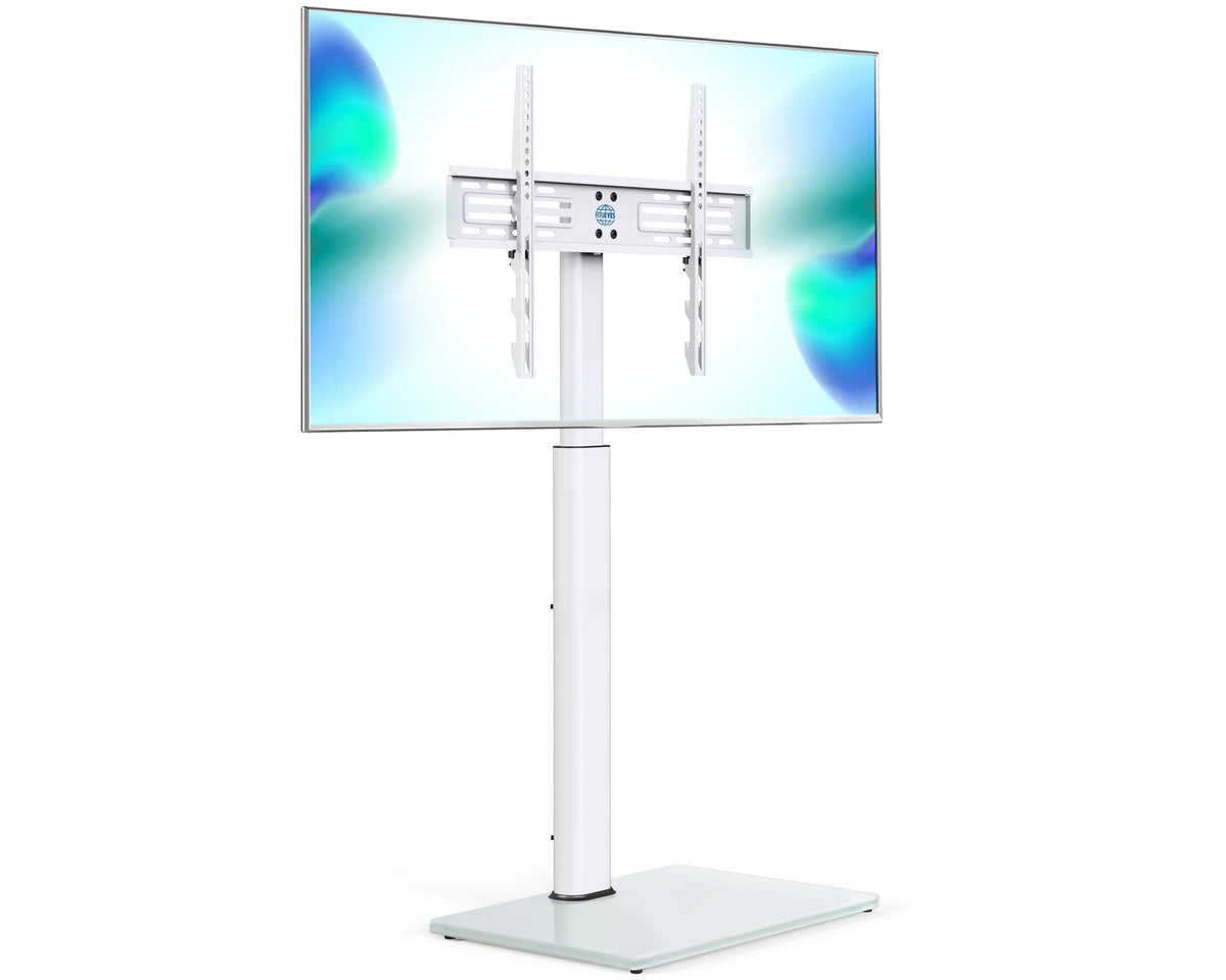 White Tempered Glass Floor TV Stand 32-65 Inch E363892