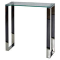 Small Glass and Stainless Steel Console Table W172