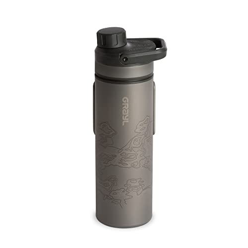 16.9 oz Titanium Water Purifier Filter Bottle W13364