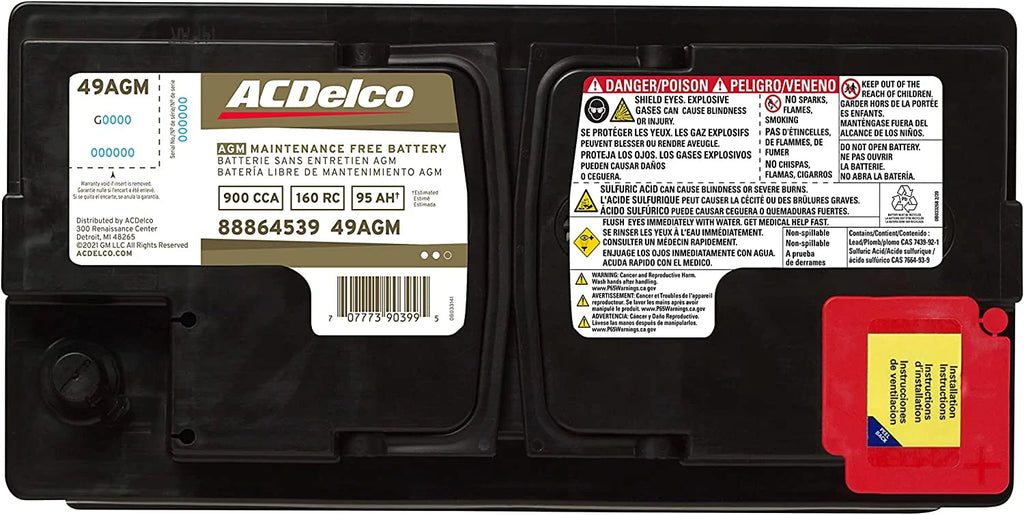 AGM Automotive BCI Group 49 Battery 12 Volts Z577