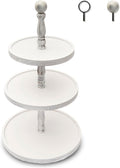 White Rustic 3 Tier Wood Tray W34645