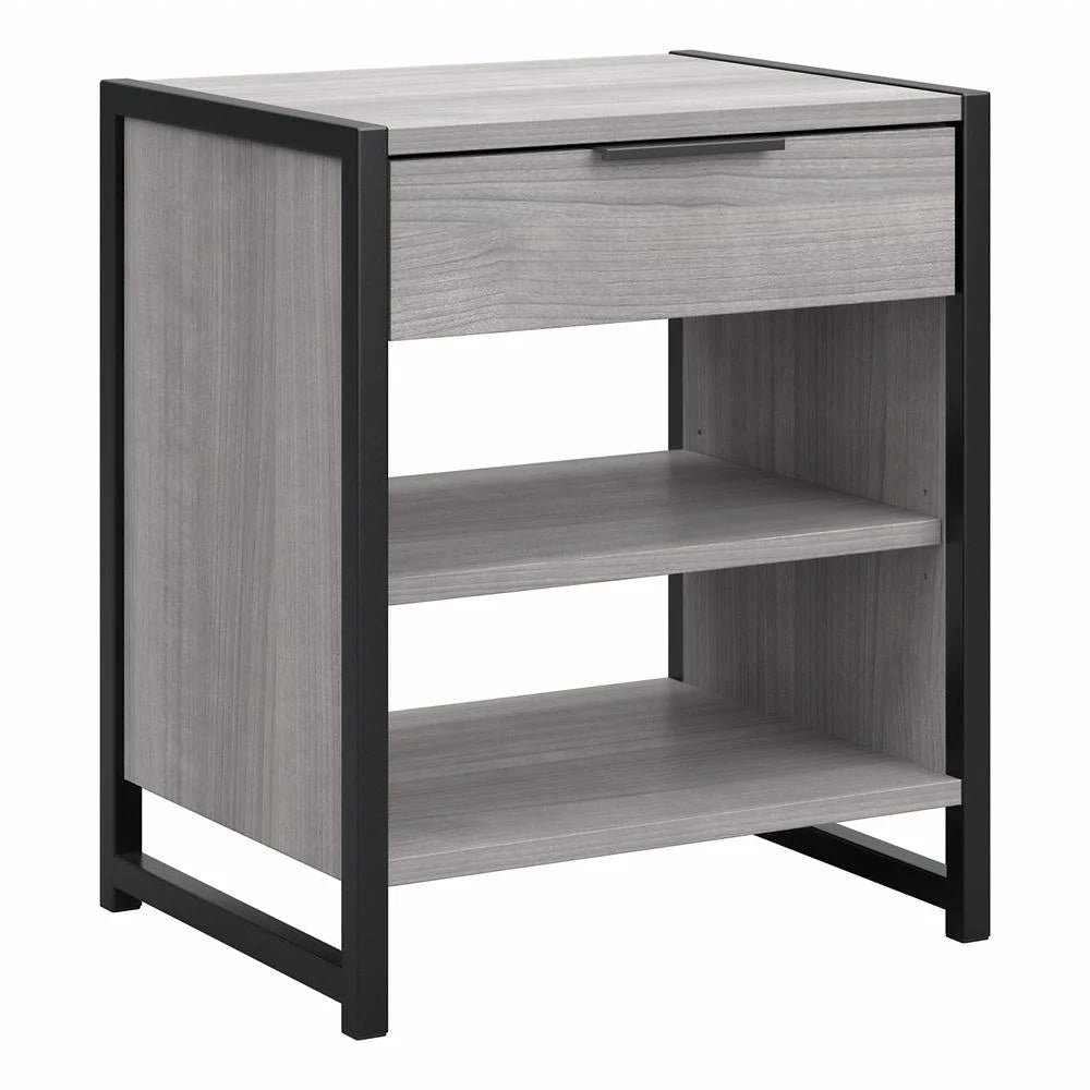 Small End Table with Drawer in Platinum Gray O74531