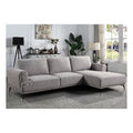 Gray Fabric L-Shaped Sectional W80678