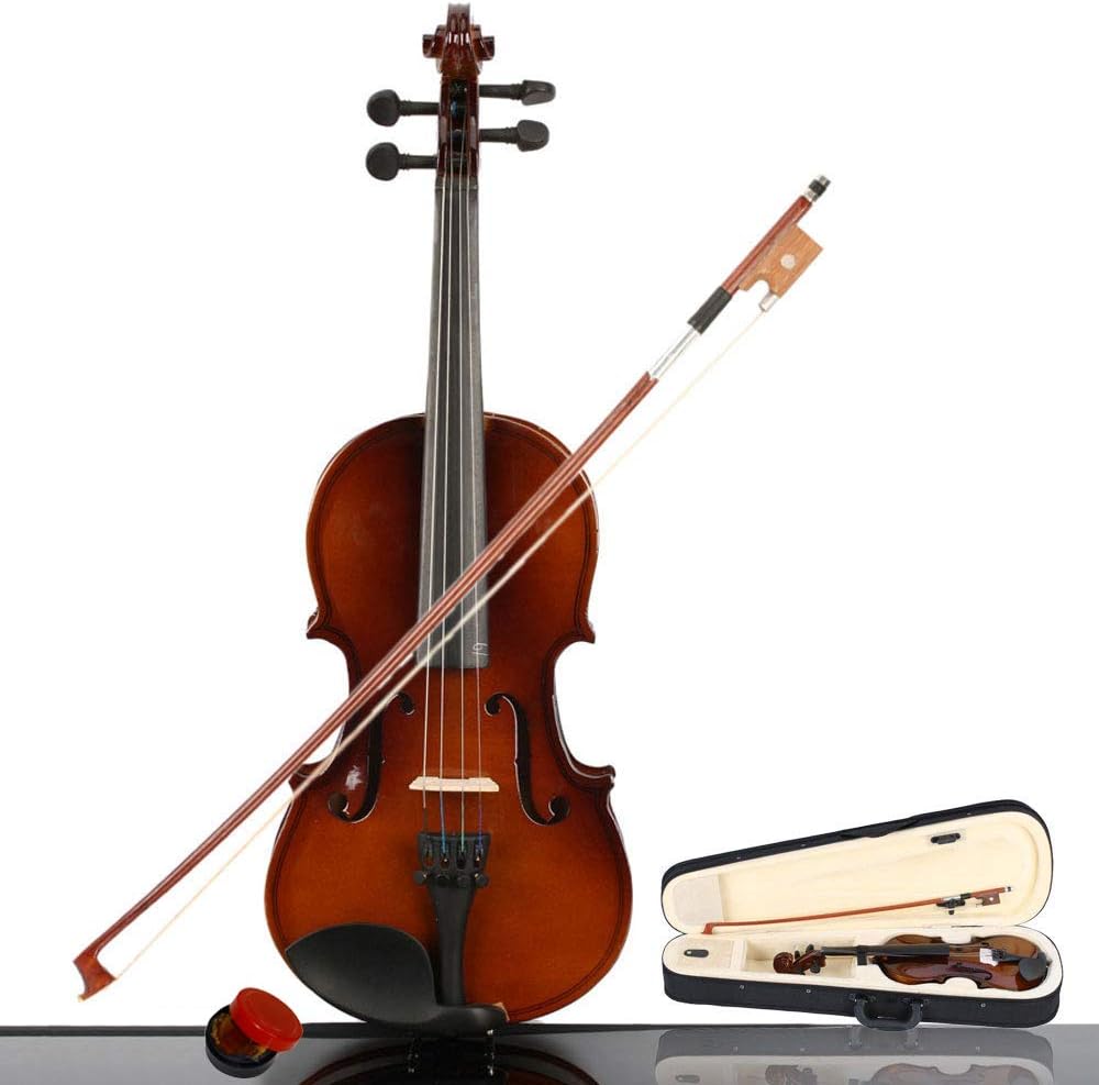 1/4 Acoustic Wood Violin with Carrying Case U3371