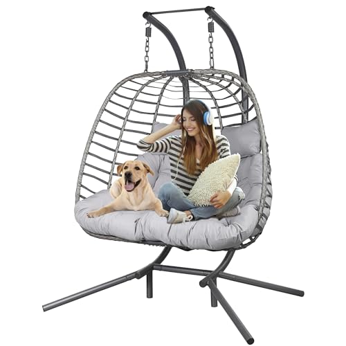Hanging Egg Chair with Stand Cushion X443