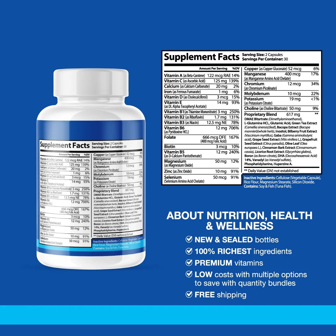 60 Capsules Brain Boost V396935