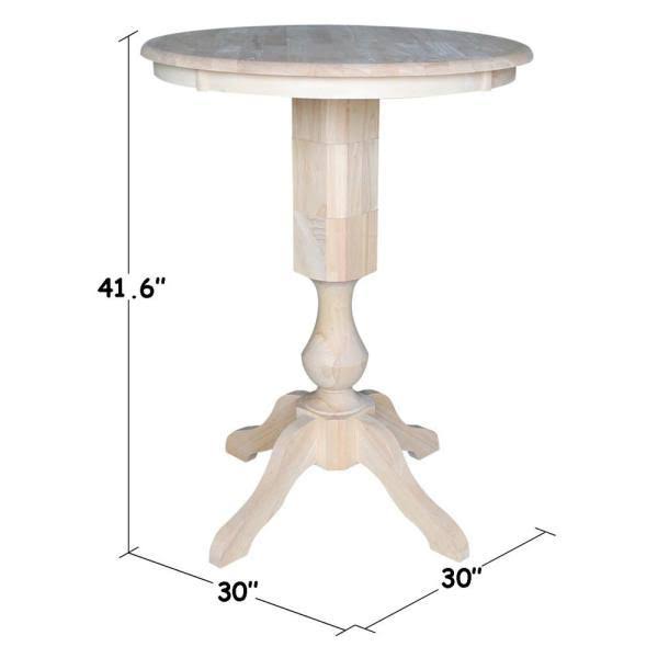 30x22 Round Pedestal Bar Height Table with 2 Bar Height Stools Q593481