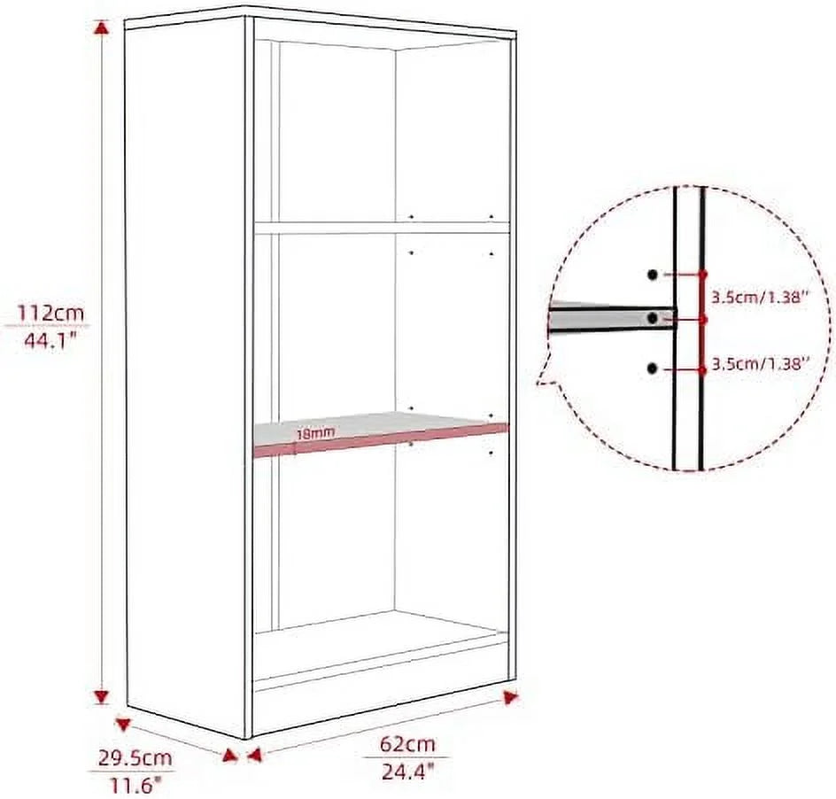 Wood 4-Layer Bookcase M51637