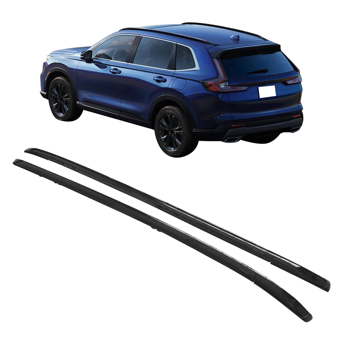 2PCS Car Top Roof Rack Rail Cross Bar Luggage Cargo Carrier Aluminum Black X7167