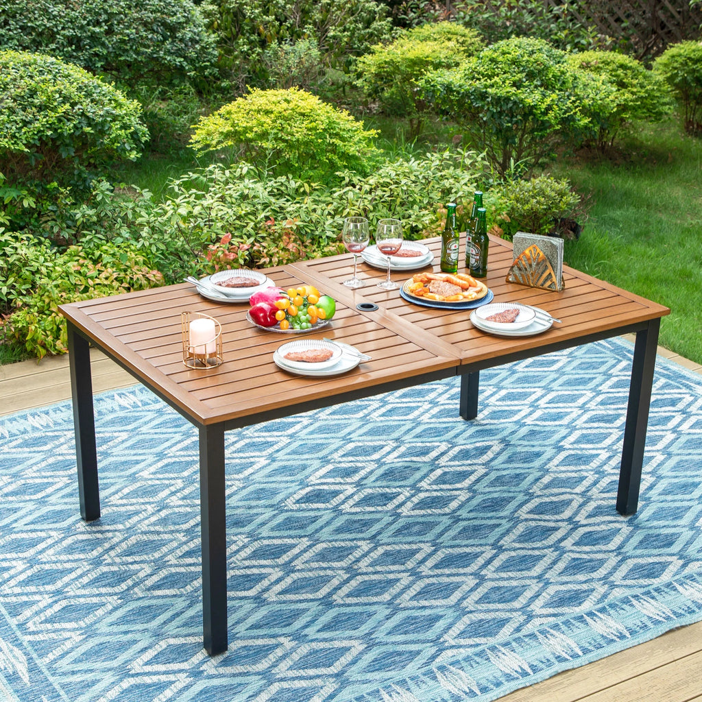 7-Piece Outdoor Dining Set with Swivel Chairs and Table C9130