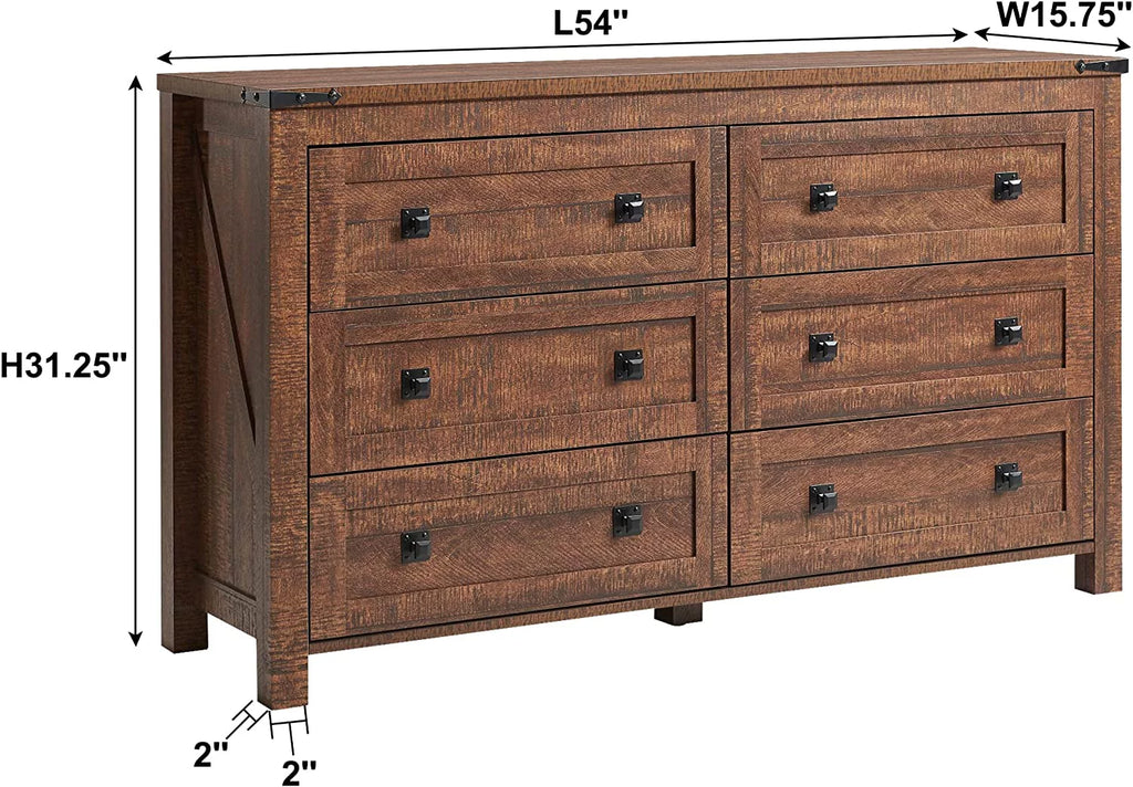 Antique White 7 Drawer Wood Dresser F1999