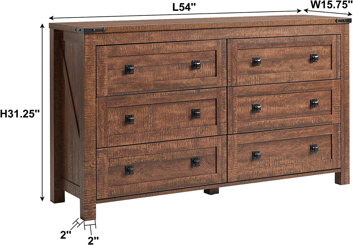 Antique White 7 Drawer Wood Dresser F1999