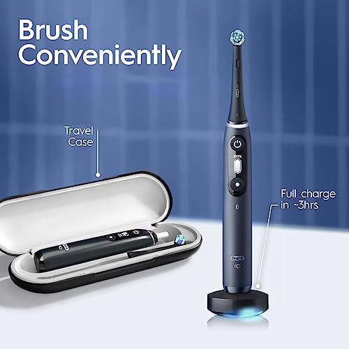 Black Rechargeable Electric Toothbrush with 5 Cleaning Settings, 2 Replacement Heads, Travel Case G96443