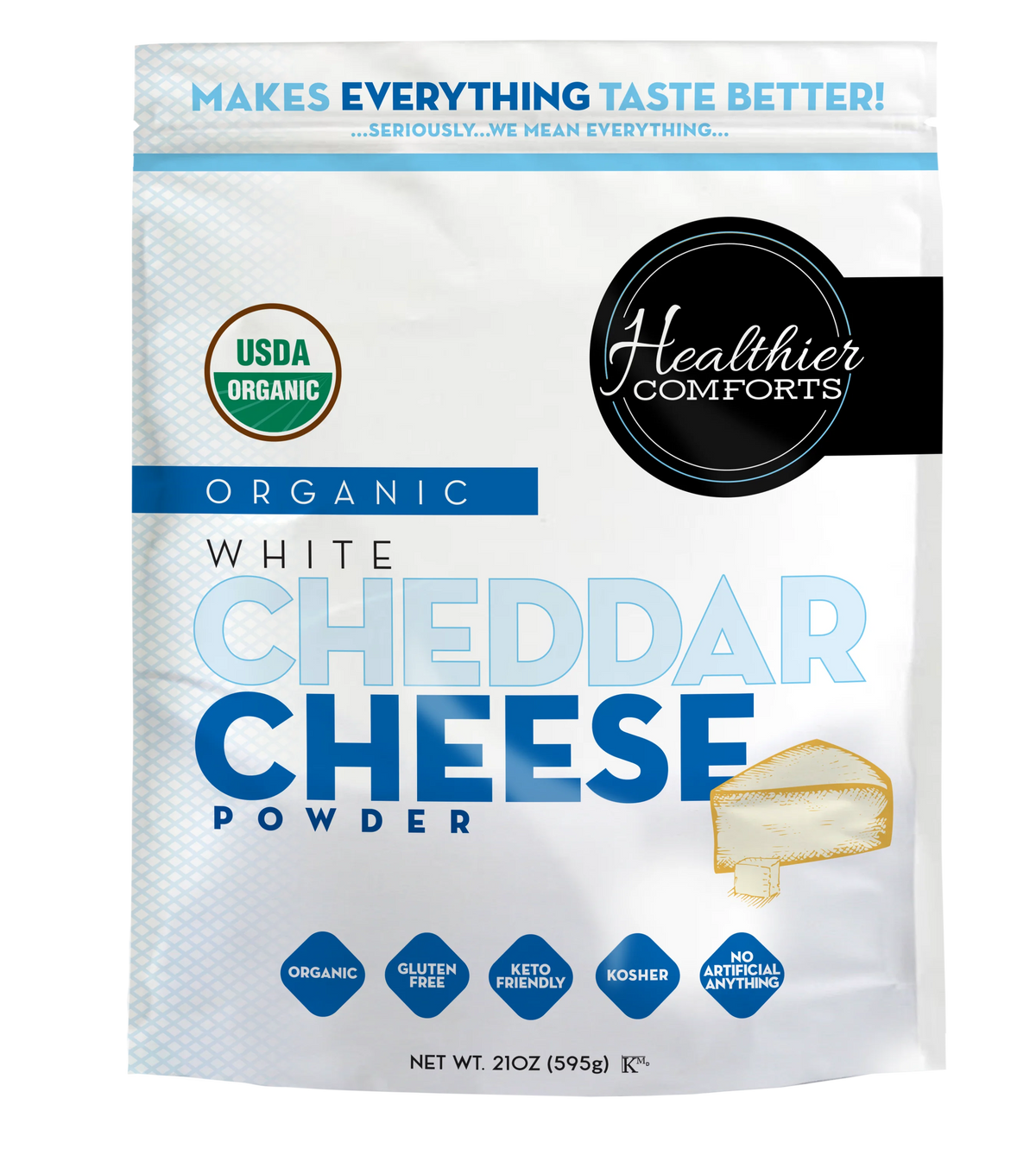 Organic White Cheddar Cheese Powder 21oz B9924