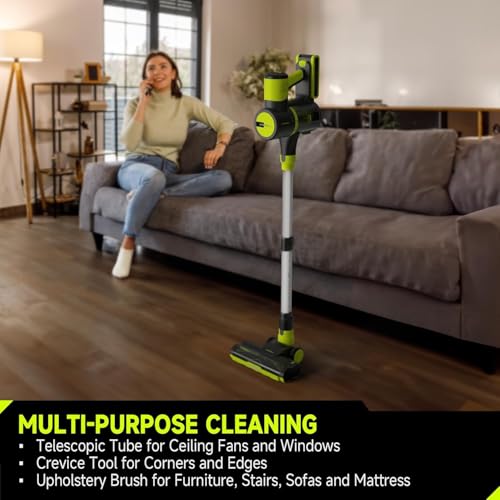 Cordless Vacuum Cleaner, 45Kpa 55 Mins Lightweight Anti-Tangle G246241