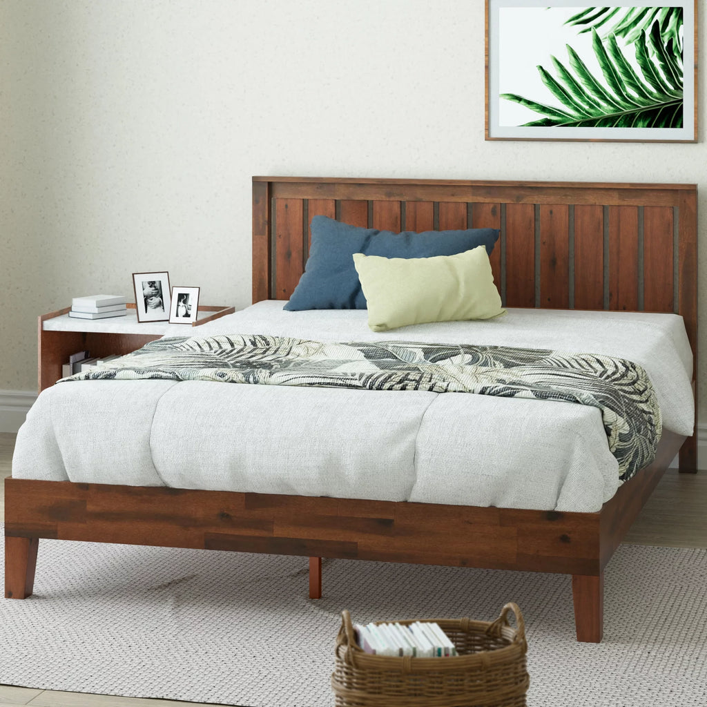 Queen Wood Platform Bed Frame with Headboard X864