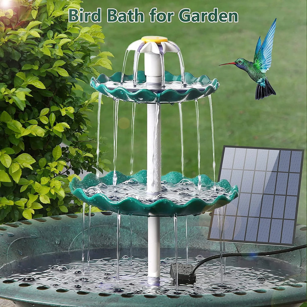 3 Tiered Bird Bath with 3.5W Solar Pump Z4731