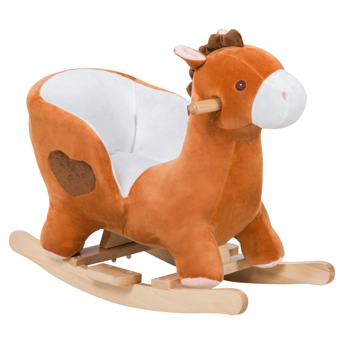 Pink Plush Rocking Unicorn Ride On Toy U5674