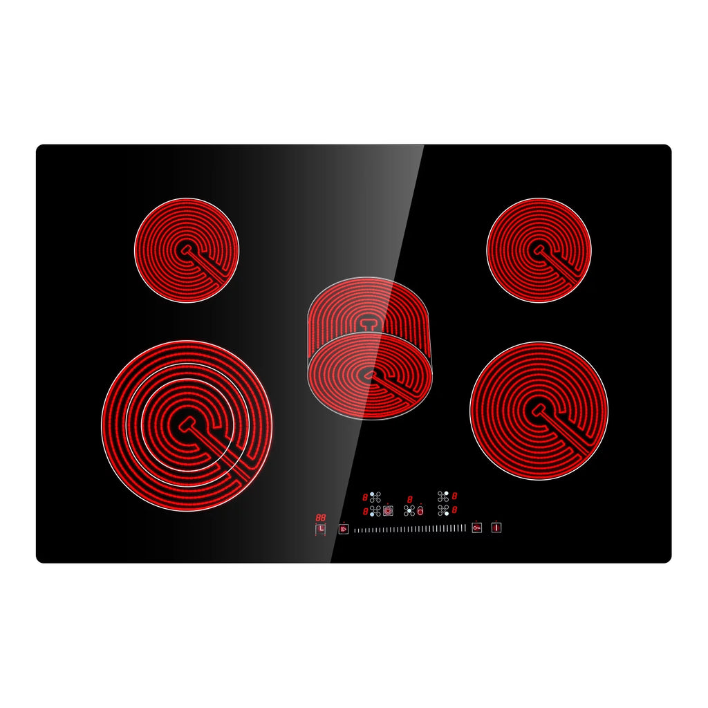 8600W Built-in Electric Ceramic Cooktop 5 Burners P974