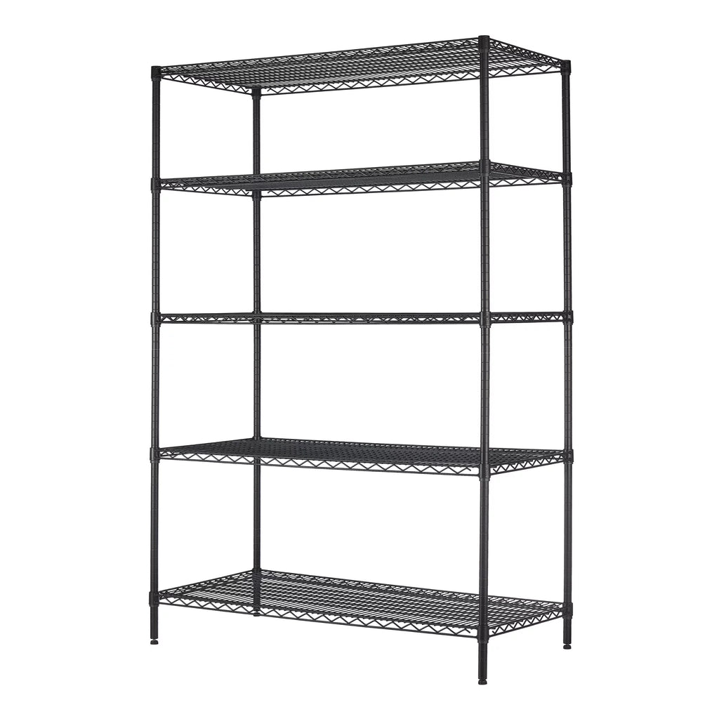 Steel 5-Tier Storage Shelf Unit Black X400748