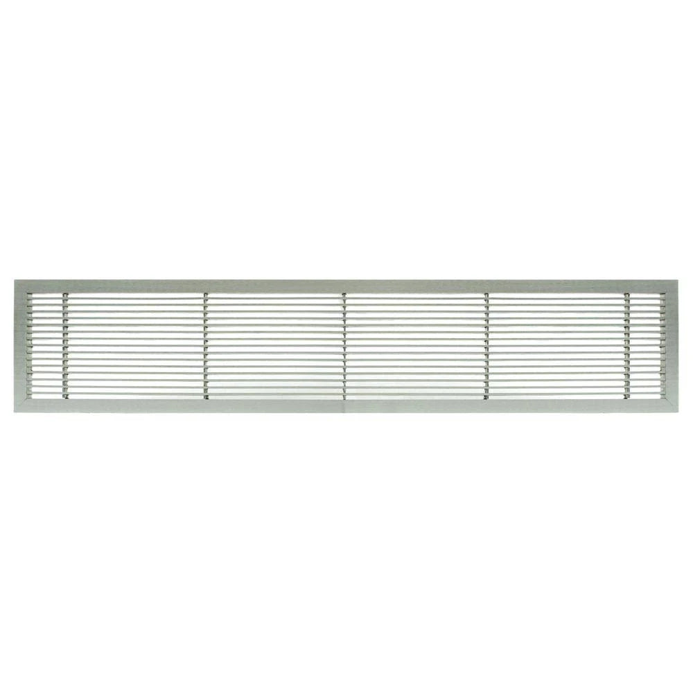 Solid Aluminum Fixed Bar Supply/Return Air Vent Grille, Brushed Satin S6757