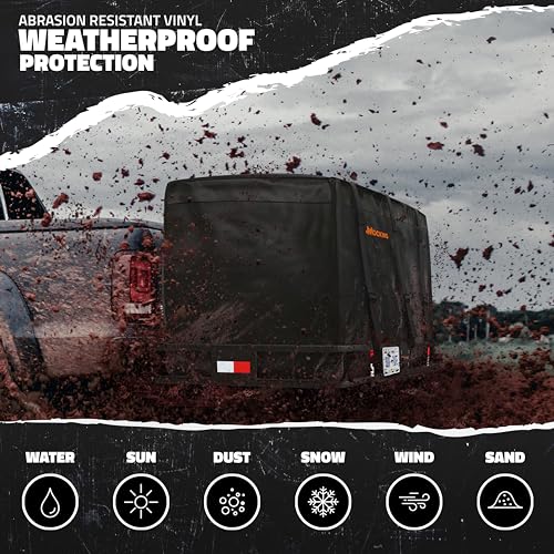 70"x30"x6" Folding Trailer Hitch Cargo Carrier Set with 40 Cu Ft Waterproof Storage Bag K958315