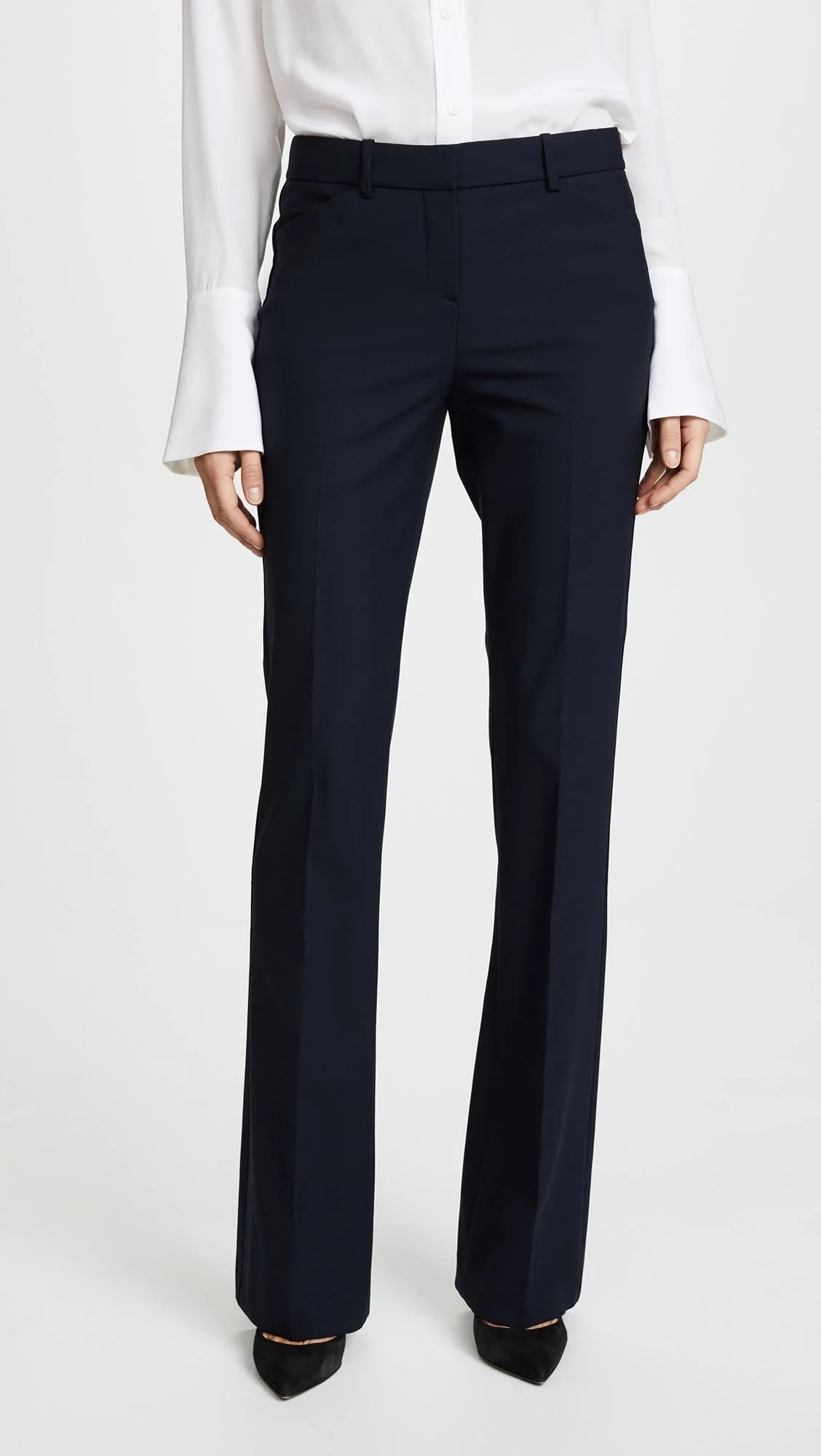 Stretch Wool Relaxed Straight Pant Q168610