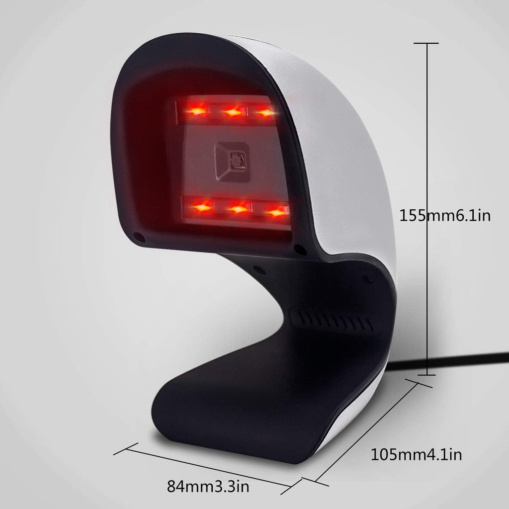 2D Barcode Scanner, Hands-Free USB Barcode Reader, Pack of 2 P633