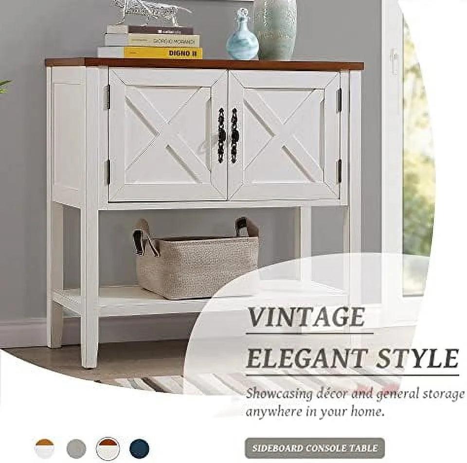 Console Table with 3 Cabinets and 1 Open P30014